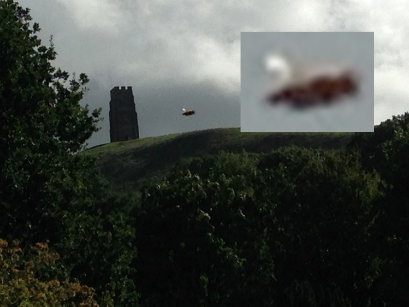 Original photo with cropped, brightened enlargement insert