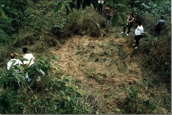 The site which allegedly bears the tell-tale signs of a landing