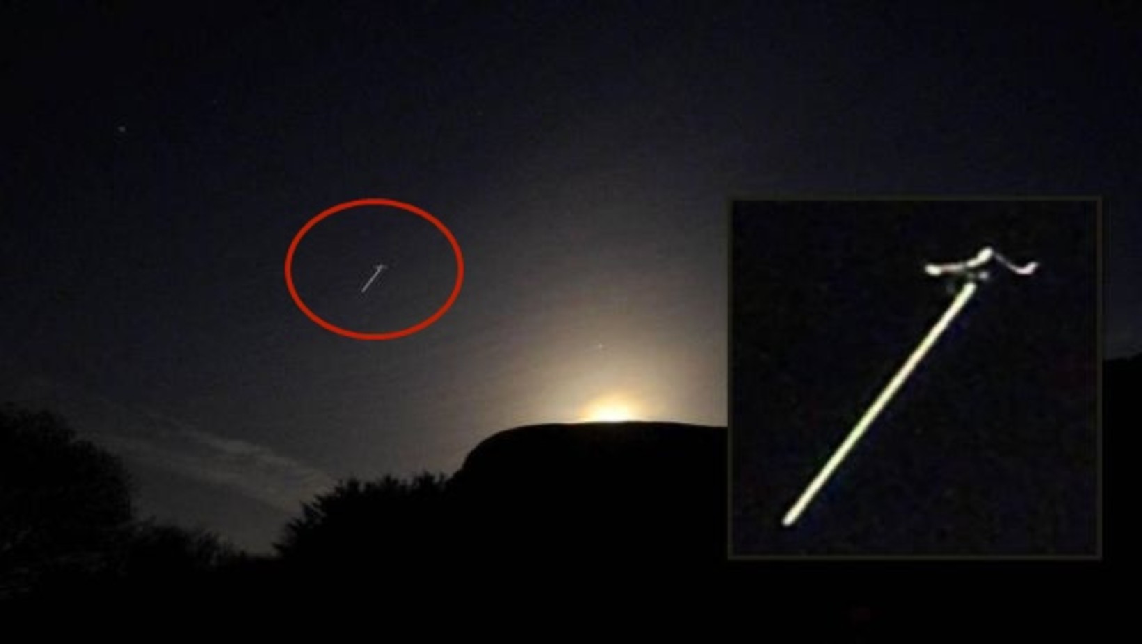 UFO Beam of Light Captured Over Knocknarea Mountain in Strandhill, Ireland, UK
