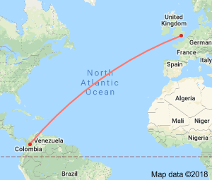 UK to Columbia